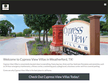 Tablet Screenshot of cypressviewvillasapts.com